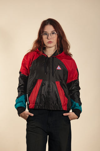 SoMa + Relevo Windbreaker M Vermelho Verde