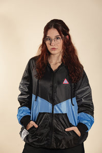 SoMa + Relevo Windbreaker G Preto Azul