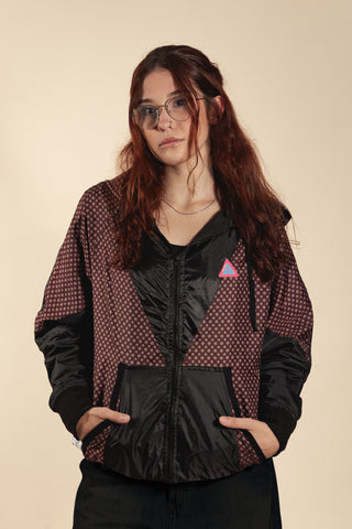 SoMa + Relevo Windbreaker P Burgundy Motifs