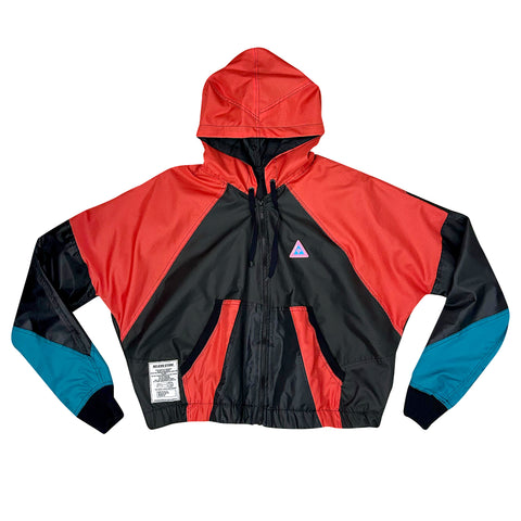 SoMa + Relevo Windbreaker M Vermelho Verde