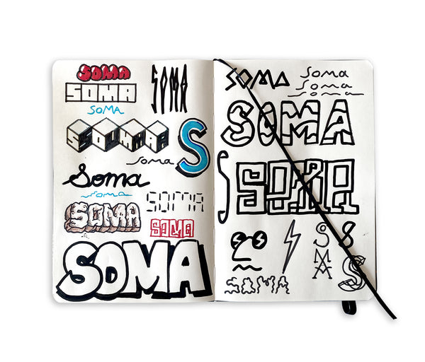 Caderneta SoMa Logo Preta